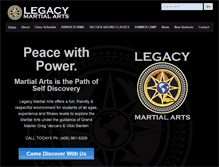 Tablet Screenshot of legacymartialartsllc.com